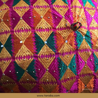 Decorative Umbrella's - Phulkari Umbrella - Multi