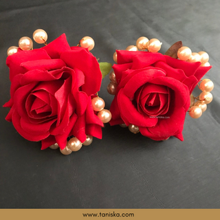 Red/Deep Red Traditional Hair Pins - Set of 2 Hair Pins