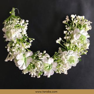 White Flower Gajra - Hair Accessory - (Single Piece)