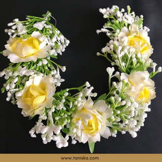Yellow Flower Gajra - Hair Accessory - (Single Piece)