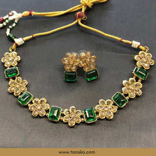Emerald SIMPLE Necklace Set