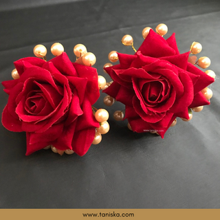 Red/Deep Red Traditional Hair Pins - Set of 2 Hair Pins