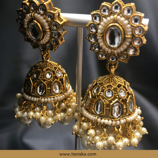 Golden Traditional Necklace Set - Antique Gold