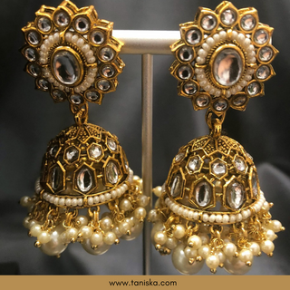 Golden Traditional Necklace Set - Antique Gold