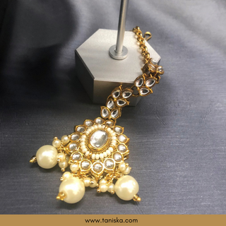Golden Traditional Necklace Set - Antique Gold