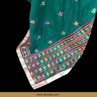 Emerald Punjabi Phulkari Dupatta