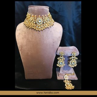 HANIYA Traditional Pachi-Kundan Necklace Set