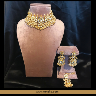 HANIYA Traditional Pachi-Kundan Necklace Set