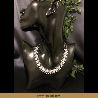 American Diamond Style Necklace (Necklace ONLY) - Silver