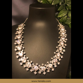 American Diamond Style Necklace (Necklace ONLY) - Silver