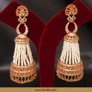 American Diamond Style Earrings - Rose Gold