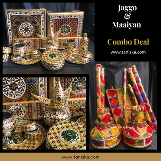 PRE-ORDER - New Phulkari LED Jaggo & Meenakari Mayian Set XL FAMILY COMBO DEAL (Meenakari & Phulkari Print) - Available for Pre-Order