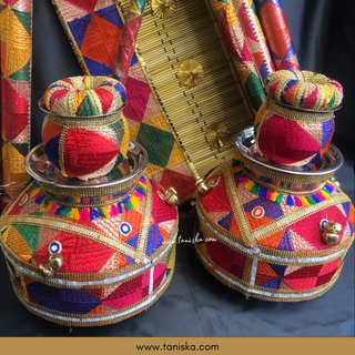 PRE-ORDER - New LED Jaggo (with Bells/Ghungroo) & Matching Mayian Set COMBO DEAL (Phulkari Print) - Available for Pre-Order