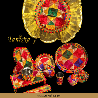 Mayian Fatti Full Set - Phulkari Design - Matching Jaggo Can Be Ordered!