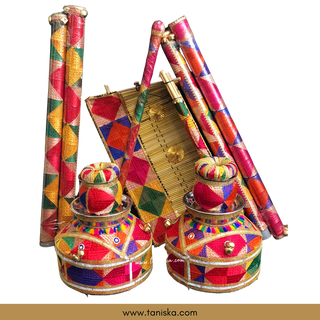 PRE-ORDER - New LED Jaggo (with Bells/Ghungroo) & Matching Mayian Set COMBO DEAL (Phulkari Print) - Available for Pre-Order