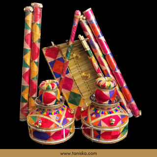 PRE-ORDER - New LED Jaggo (with Bells/Ghungroo) & Matching Mayian Set COMBO DEAL (Phulkari Print) - Available for Pre-Order