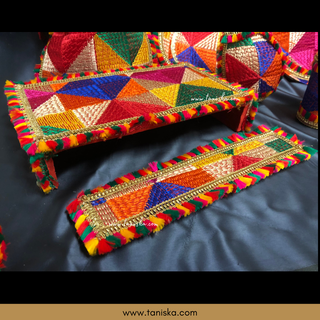 PRE-ORDER - New LED Jaggo (with Bells/Ghungroo) & Matching Mayian Set COMBO DEAL (Phulkari Print) - Available for Pre-Order