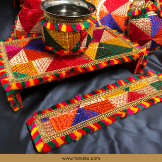 PRE-ORDER - New LED Jaggo (with Bells/Ghungroo) & Matching Mayian Set COMBO DEAL (Phulkari Print) - Available for Pre-Order