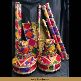 PRE-ORDER - New Phulkari LED Jaggo & Meenakari Mayian Set XL FAMILY COMBO DEAL (Meenakari & Phulkari Print) - Available for Pre-Order