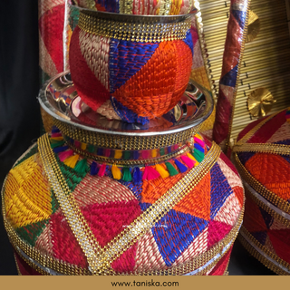 PRE-ORDER - Meenakari Peacock Mayian Fatti Full Set & KAZ Phulkari LED Jaggo Set - JESS COMBO DEAL - Available for Pre-Order