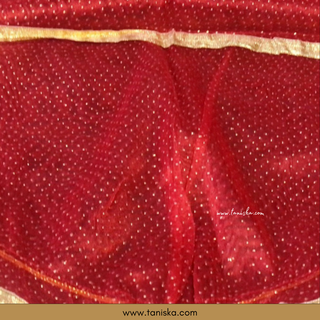 1 Red Multi-Purpose DORI RUMAL (Gift Bag, Thaal Cover, Potli Bag - Perfect for: Indian Wedding, Shagan Ceremony, Chunni Charhana, Bridal Shower, Baby Shower, Maiyan, Weddings, Favors, Shaadi, Walima)