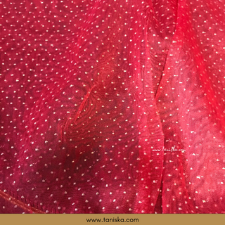 1 Red Multi-Purpose DORI RUMAL (Gift Bag, Thaal Cover, Potli Bag - Perfect for: Indian Wedding, Shagan Ceremony, Chunni Charhana, Bridal Shower, Baby Shower, Maiyan, Weddings, Favors, Shaadi, Walima)