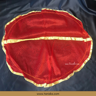 1 Red Multi-Purpose DORI RUMAL (Gift Bag, Thaal Cover, Potli Bag - Perfect for: Indian Wedding, Shagan Ceremony, Chunni Charhana, Bridal Shower, Baby Shower, Maiyan, Weddings, Favors, Shaadi, Walima)