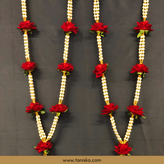 Red Bride-Groom Mala
