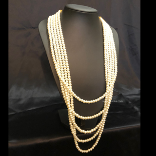 The Rajasa Pure | Multi-Tiered Minimalist Groom’s Mala | Pearl White 5 Layered Mens / Groom Mala