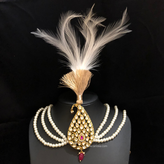 Imperial Kundan & Pearl Crest Kalgi