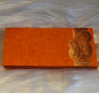 Orange Shagun Money Envelopes - 20s Pack
