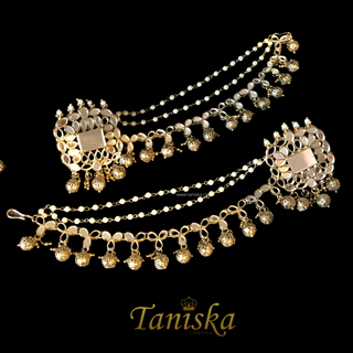 HARLEEN Golden Glass Necklace Set