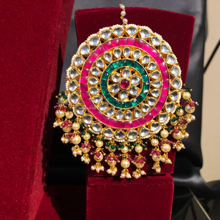 MISHCA Traditional Multi Pachi-Kundan Necklace Set