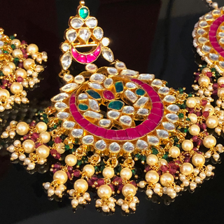 MISHCA Traditional Multi Pachi-Kundan Necklace Set