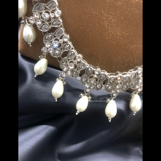HANIYA Designer Antique Silver Long Haar Set