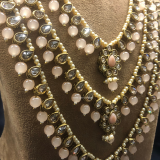 HANIYA Designer Peach Necklace Set COMBO DEAL