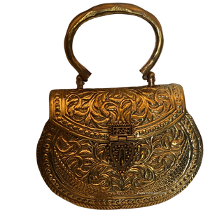 VICTORIAN Antique Gold Clutch Bag