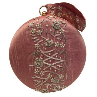 BAHISA Pearly Mystic Pink Clutch Bag (Round)