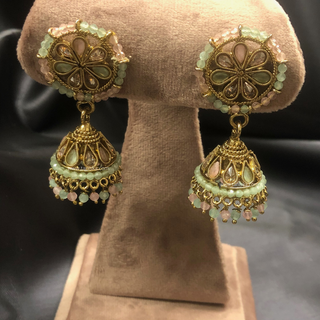 LIYANA Golden (Mint/Baby Pink) Necklace Set