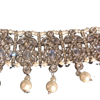 KAIRA Silver Bridal Necklace Set Bundle