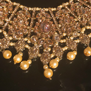 KAIRA Golden Bridal Necklace Set Bundle