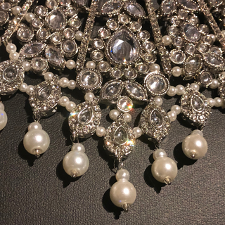 KAIRA Silver Bridal Necklace Set Bundle