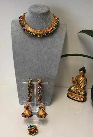 RANG-DE Pearl Necklace Set (Necklace, Earrings) - Multi