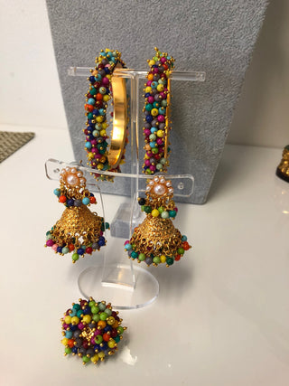 RANG-DE Pearl Necklace Set (Necklace, Earrings) - Multi