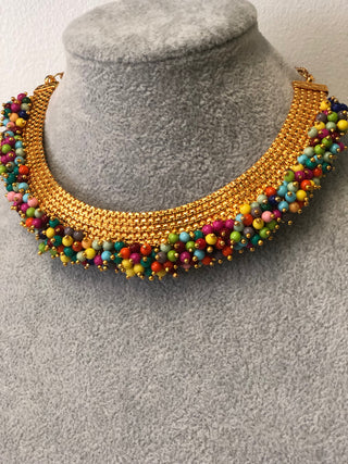 RANG-DE Pearl Necklace Set (Necklace, Earrings) - Multi