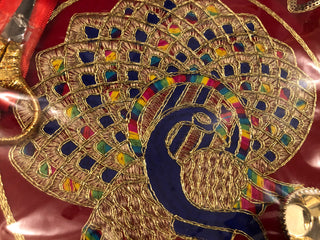Jaipur Peacock Ceremony Plate - with Scissors & Ribbon (Limited Edition)