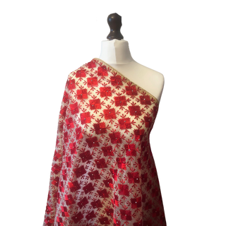 Red PRINCESS Phulkari Dupatta