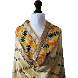 Ivory JHAANVI Phulkari Dupatta