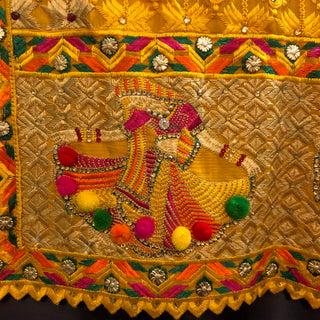 Yellow MAHARANI Punjabi Phulkari Dupatta