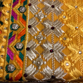 Yellow MAHARANI Punjabi Phulkari Dupatta